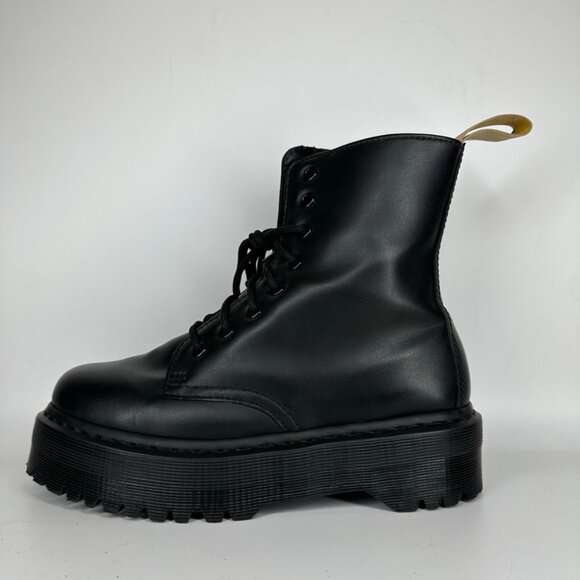 Dr Martens Vegan Jadon II Boot Mono Platforms Black Women's Size 8 - Picture 3 of 16